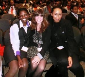 Melanie at an event in South Africa Melanie Ackerboom at Enactus South Africa Nationals