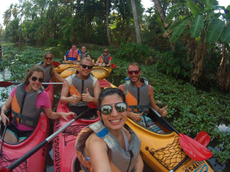 kayaking backwaters kerala