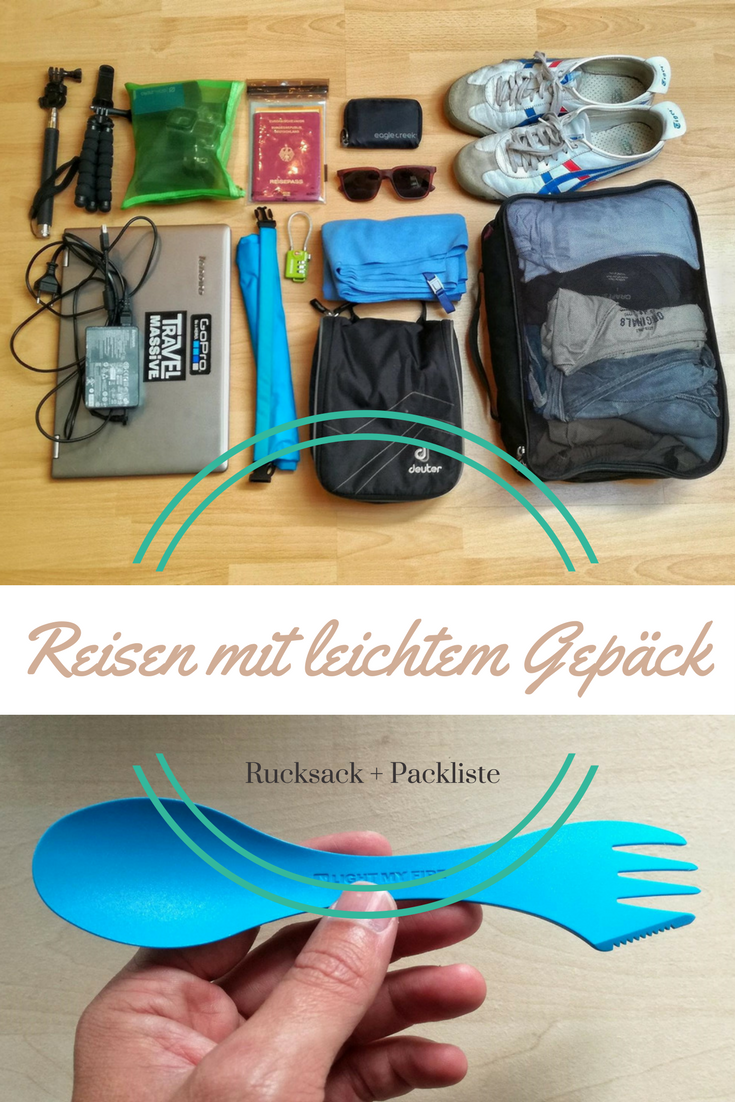 Reisen mit leichten Gepäck Packliste, Tipps und Rucksack