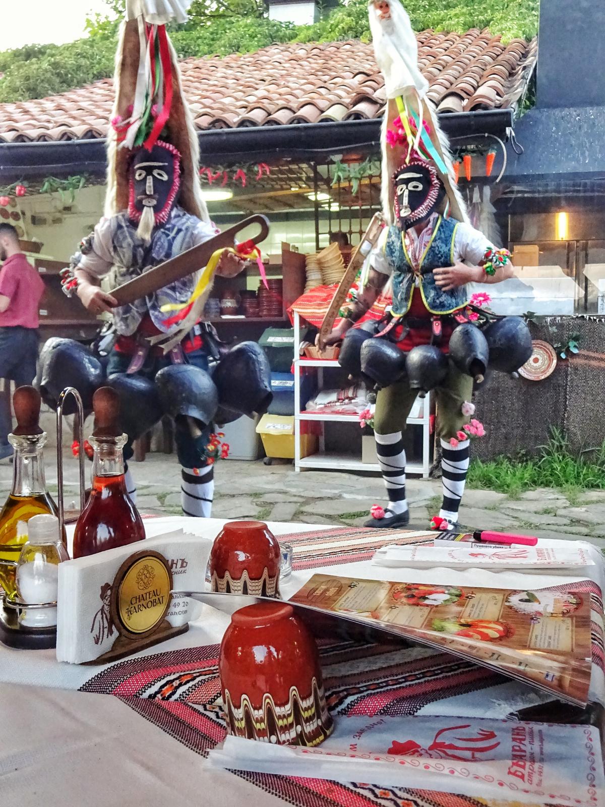 Feuertanz im Restaurant Bulgaran bei Kazanlak